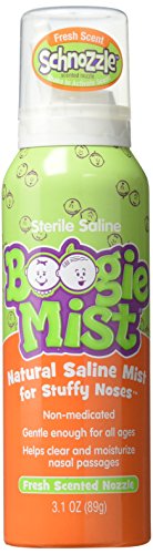Product Cover Boogie Mist Sterile Saline Nasal Spray for Baby and Kids Sensitive Noses Clear Congestion, Fresh Scent, 3.1 Ounce