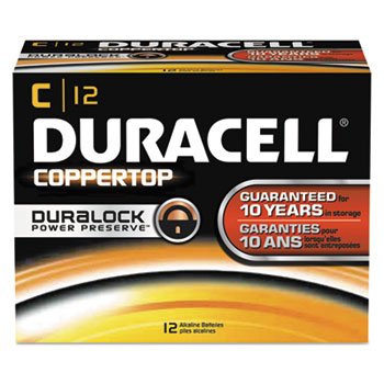 Product Cover Duracell MN140012 CopperTop Alkaline Batteries with Duralock Power Preserve Technology, C, 12-Pack