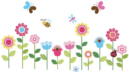 Product Cover Garden Flowers Baby Nursery Peel & Stick Wall Sticker Decals