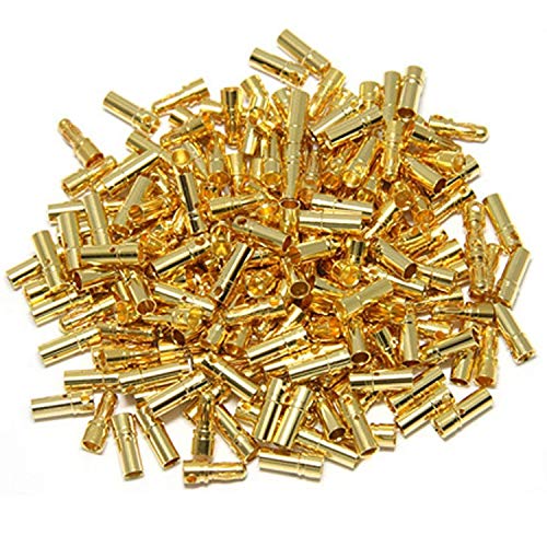 Product Cover 50 Pairs ShareGoo 3.5mm Male Female Gold Banana Plug Bullet Connector Plug for RC Battery ESC Motor with 1 Lipo Battery Strap