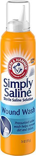 Product Cover Arm & Hammer Simply Saline Wound Wash Helps Remove Dirt and Debris, 7.1 Fl Oz (Pack of 4)