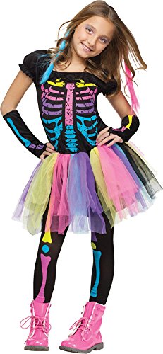 Product Cover Fun World Girls Funky Punky Bones Costume, Multicolor, Large 12-14
