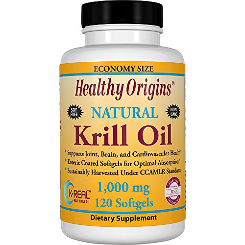 Product Cover Healthy Origins Krill Oil 1,000 mg, 120 Enteric-Coated Softgels