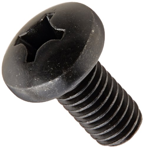 Product Cover Steel Pan Head Machine Screw, Black Oxide Finish, Meets ASME B18.6.3, #1 Phillips Drive, #4-40 Thread Size, 3/8
