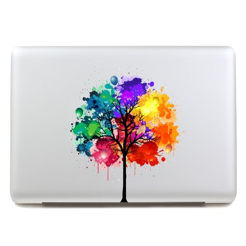 Product Cover G Ganen macbook decal colors tree Macbook sticker partial cover Macbook Pro decal Skin Macbook Air 13 Sticker Macbook decal