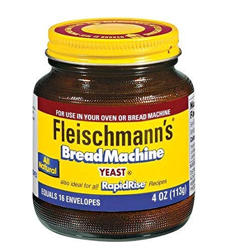 Product Cover Fleischmann's Bread Machine Yeast, Also Ideal for All Rapid Rise Recipes, Equals 16 Envelopes, 4 oz Jar (Pack of 2)