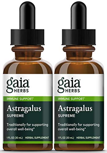 Product Cover Gaia Herbs Astragalus Supreme, Liquid Herbal Extract, 1 Ounce (Pack of 2) - Deep Immune Support and Stress Resistance, with Antioxidants