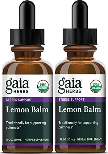 Product Cover Gaia Herbs Lemon Balm Herb, Liquid Supplement, 1 Ounce (Pack of 2) - Supports Nervous System, Immune System & Digestive System
