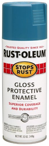 Product Cover Rust-Oleum 269292 Stops Rust Spray Paint, 12-Ounce, Gloss Maui Blue