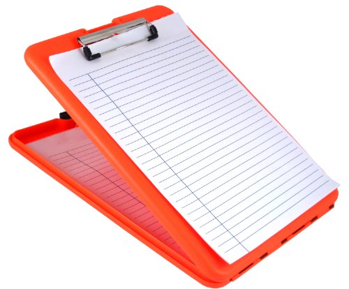 Product Cover Saunders SlimMate Plastic Storage Clipboard, Letter Size 8.5-Inch X 12-Inch, Bright Orange, 579