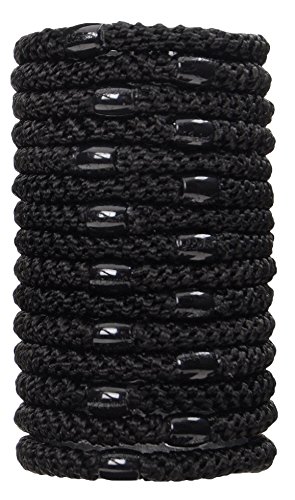 Product Cover L. Erickson Grab & Go Ponytail Holders, Black, Set of Fifteen - Exceptionally Secure with Gentle Hold
