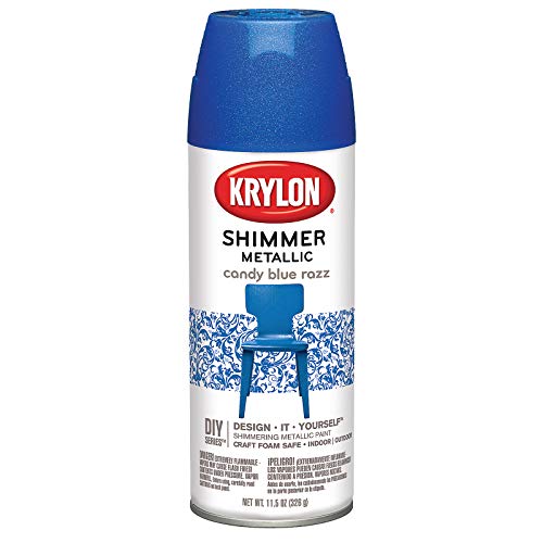 Product Cover Krylon 39-25 Shimmer Metallic Spray Paint, 12-Ounce, Blue
