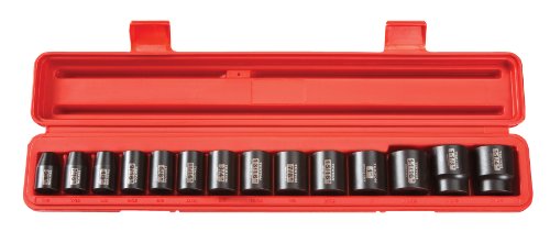 Product Cover TEKTON 1/2-Inch Drive Shallow Impact Socket Set, Inch, Cr-V, 12-Point, 3/8-Inch - 1-1/4-Inch, 14-Sockets | 48161