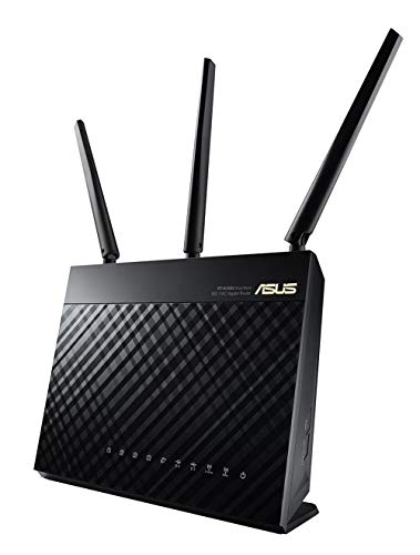 Product Cover Asus AC1900 Dual Band Gigabit WiFi Router with MU-Mimo, Aimesh for Mesh WIFI System, Aiprotection Network Security Powered by Trend Micro, Adaptive Qos and Parental Control (RT-AC68U)