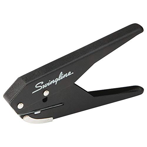 Product Cover Swingline 1 Hole Punch, Hole Puncher, Low Force, 20 Sheet Punch Capacity, Plier, Black (74017)