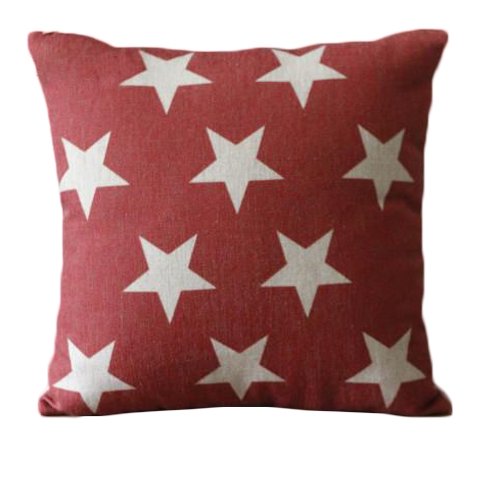 Product Cover Set of 3 Patriotic American Flag Theme Pattern Decorative Pillow Covers Linen Outdoor Cushions 45CMx45CM Throw Pillow Covers