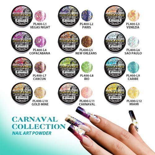 Product Cover Mia Secret Acrylic Nail Art Powder Carnaval Collection 12 Different Colors