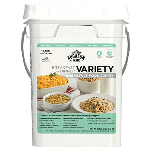 Product Cover Augason Farms Breakfast and Dinner Variety Pail Emergency Food Supply Everyday Meals 4 Gallon Pail