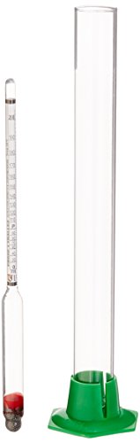 Product Cover Proof and Tralle Hydrometer with 12' Glass Test Jar
