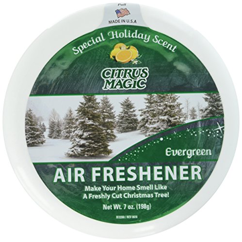 Product Cover Citrus Magic Limited Edition Holiday Fragrance Solid Air Freshener Evergreen, Pack of 3, 7-Ounces Each