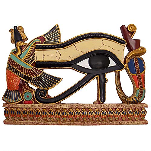 Product Cover Design Toscano Egypitan Decor Eye of Horus Wall Sculpture Plaque, 12 Inch, Full Color
