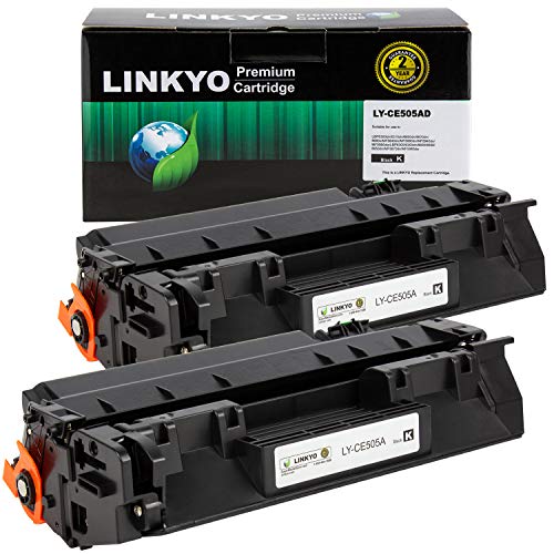 Product Cover LINKYO Compatible Toner Cartridge Replacement for HP 05A CE505A (Black, 2-Pack)