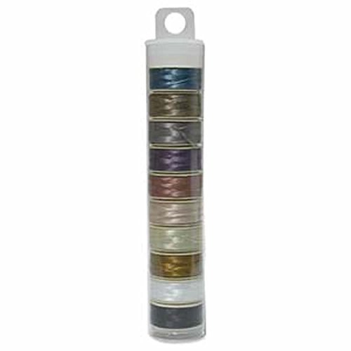 Product Cover Nymo Nylon Seed Bead Thread Size B (10 Bobbins 72 Yards Each) 0.008 Inch 0.203mm, Mixed Colors