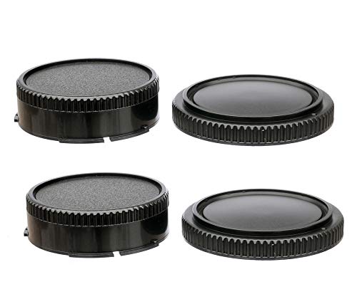 Product Cover ( 2 Packs) Fotasy Rear Lens Cover Camera Body Cap for Canon Fd Camera Lenses, Canon Fd Lens Rear Cap Body Cap