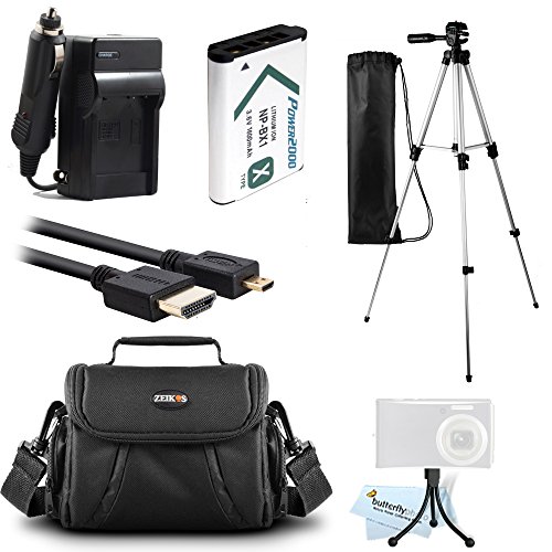 Product Cover Essential Accessories Bundle Kit For Sony HDR-CX240, HDR-PJ275, HDR-AS30V, HDR-AS10, HDR-AS15 Video Camera Includes Extended Replacement (1600 maH) NP-BX1 Battery + AC/DC Travel Charger + Micro HDMI Cable + Case + 50 Tripod w/Case + Mini Tr