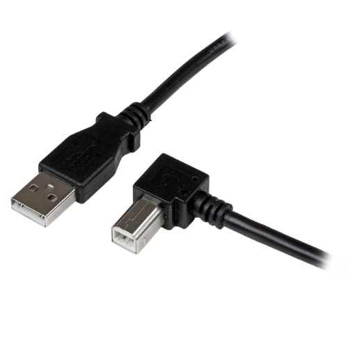 Product Cover StarTech.com 1m USB 2.0 A to Right Angle B Cable Cord - 1 m USB Printer Cable - Right Angle USB B Cable - 1x USB A (M), 1x USB B (M) (USBAB1MR)