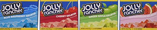 Product Cover Jolly Rancher Jello: 1 Green Apple, 1 Cherry, 1 Watermelon, 1 Blue Raspberry, 2.79oz Box (Pack of 4)