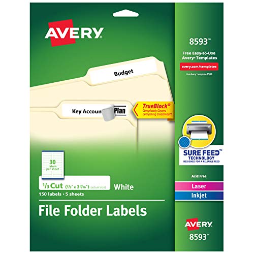 Product Cover Avery File Folder Labels, 6667 x 3.4375