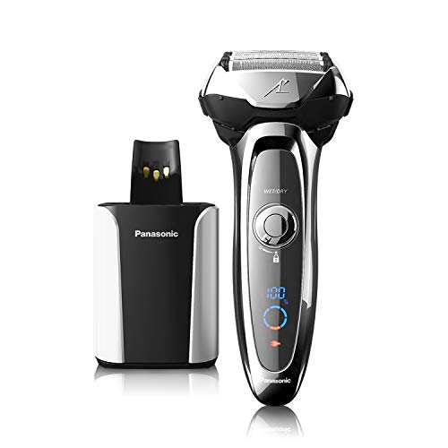 Product Cover Panasonic Arc5 Electric Razor for Men, 5 Blades Shaver & Trimmer, shave sensor Technology, Automatic Clean & Charge Station, Wet Dry - ES-LV95-S