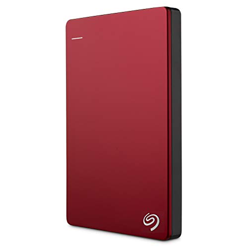 Product Cover Seagate Backup Plus Slim 2TB External Hard Drive Portable HDD - Red USB 3.0 for PC Laptop and Mac, 2 Months Adobe CC Photography (STDR2000103)