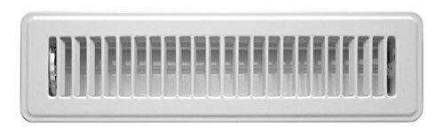 Product Cover Accord ABFRWH212 Floor Register with Louvered Design, 2-Inch x 12-Inch(Duct Opening Measurements), White
