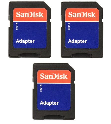 Product Cover 3-Pack SanDisk MicroSD To SD Memory Card Adapter