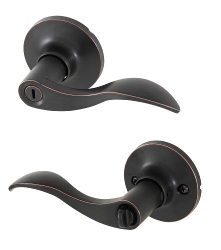 Product Cover Honeywell 8106402 Wave Privacy Door Lever, Oil Rubbed Bronze