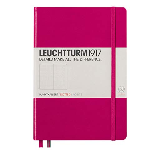 Product Cover Leuchtturm1917 Medium A5 Dotted Hardcover Notebook (Berry) - 249 Numbered Pages
