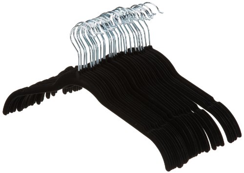 Product Cover AmazonBasics Velvet Shirt/Dress Hangers - Black (Set of 30)