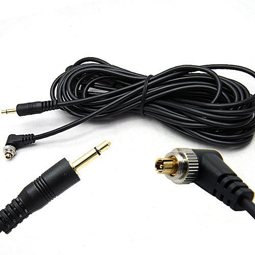 Product Cover DSLRKIT 5M 16ft 3.5mm to Male FLASH PC Sync Cable with Screw Lock for ROOK RF-16NE RF-603