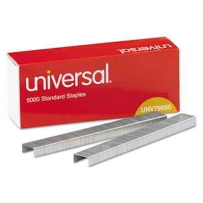 Product Cover UNIVERSAL Office Products 79000VP Standard Chisel Point 210 Strip Count Staples, 5,000/Box, 5 Boxes per Pack
