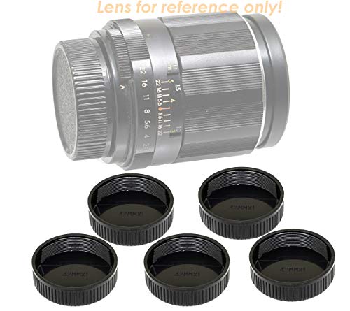 Product Cover (5 Packs) Fotasy Lens Rear Caps for M42 42mm Screw Mount Lens, M42 Lens Cap, M42 Lens Rear Cap, 42mm Screw Mount Lens Cap, M42 End Cap, fits Pentax Takumar/MamiyaSekor/Helios M42 Lens, etc