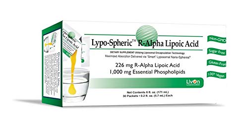 Product Cover LivOn Laboratories Lypo-Spheric R-ALA Supplement, 30 Count, 0.2 Fl Oz