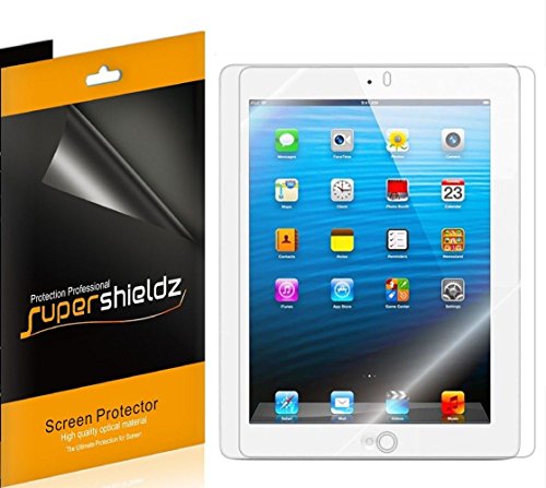 Product Cover (3 Pack) Supershieldz for Apple iPad 4, 3 and 2 Generation Screen Protector, High Definition Clear Shield (PET)