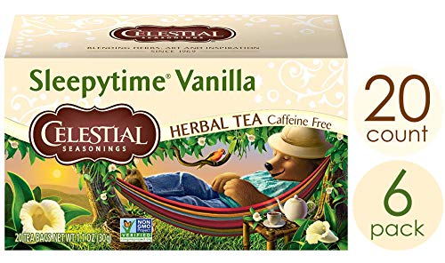 Product Cover Celestial Seasonings Herbal Tea, Sleepytime Vanilla, 20 Count (Pack of 6) - Packaging May vary(