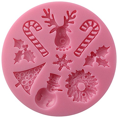 Product Cover Funshowcase Santas Essentials Candy Silicone Mold for Cupcake, Cake Decoration, Sugar Paste, Fondant, Butter, Resin, Polymer Clay Crafting Projects