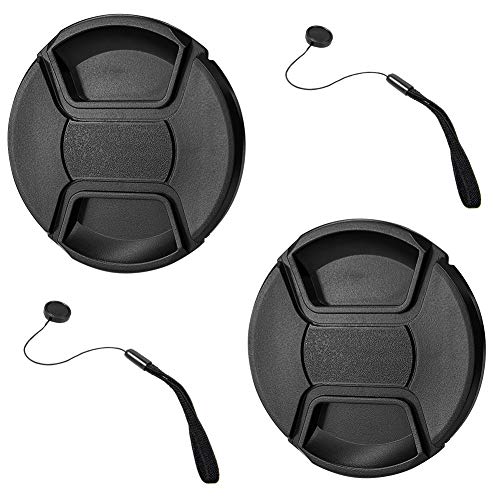 Product Cover GAOAG 2 Pack 52mm Center Pinch Lens Cap for Nikon Canon Sony DSLR Camera Compatible with Nikon D3000 D3100 D3200 D3300 D5000 D5100 D5200 D5300 D5500 and Any Lenses with 52mm Filter Thread