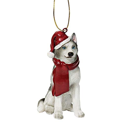 Product Cover Design Toscano Siberian Husky Holiday Dog Christmas Tree Ornament Xmas Decorations, 3 Inch, Full Color
