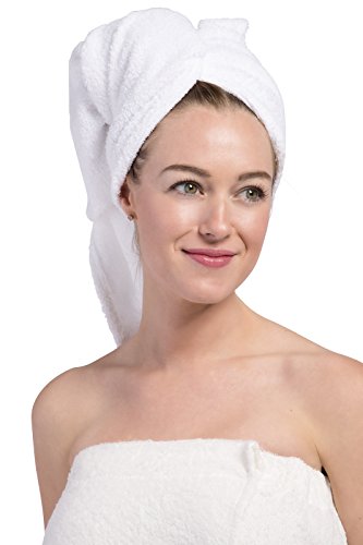 Product Cover Fishers Finery Women's Terry Headwrap; Microfiber Hair Towel, Terry from Bamboo Viscose, (19 X 40 Inches)