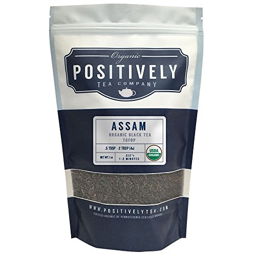 Product Cover Positively Tea Company, Organic Assam TGFOP, Black Tea, Loose Leaf, USDA Organic, 1 Pound Bag